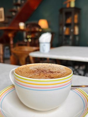 Cappuccino w/ oat milk (80 THB) at My Secret Cafe In Town in Chiang Mai