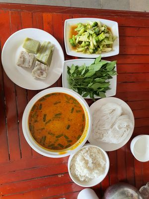 Khmer Curry with Rice at Veggie Café - Galaxy Star Angkor Hotel in Siem Reap