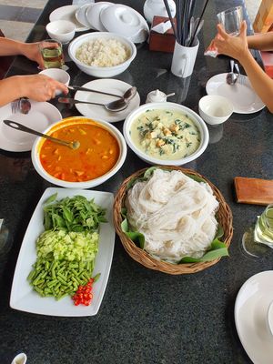 Nom Banh Chok Curry at Veggie Café - Galaxy Star Angkor Hotel in Siem Reap