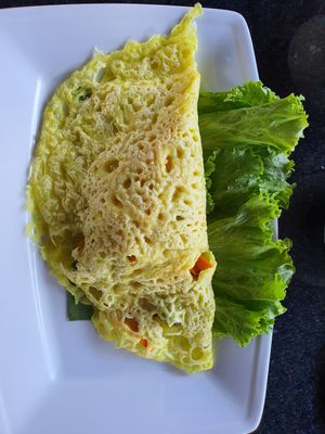Bahn Chev Crispy Pancakes at Veggie Café - Galaxy Star Angkor Hotel in Siem Reap