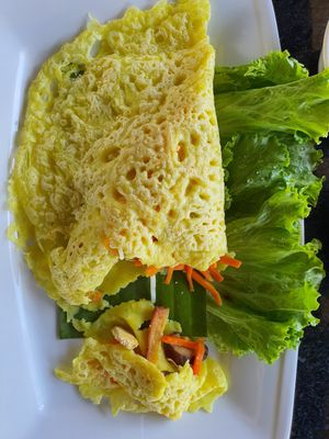 Bahn Chev Crispy Pancakes at Veggie Café - Galaxy Star Angkor Hotel in Siem Reap