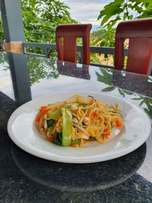 Fried Noodle (mee-goreng) at Veggie Café - Galaxy Star Angkor Hotel in Siem Reap