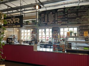 View of ordering area and current menu as of 04 April 2024  at Armr Cafe Kitchen in Manchester