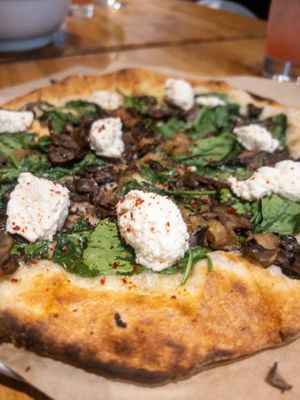 Spinach and Mushroom Pizza  at True Food Kitchen in Scottsdale