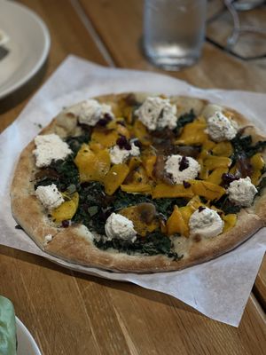 Butternut squash pizza VEGAN  at True Food Kitchen in Scottsdale