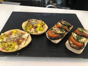 Tartines de légumes frais at Foodismo in Gran Canaria