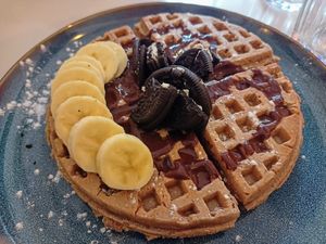 Waffle at Balino Yoga Café  in Sevilla