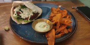 Felafel wrap at Balino Yoga Café  in Sevilla