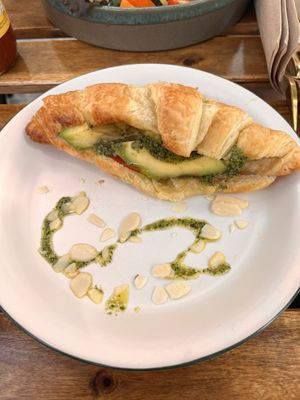 Croissant with avocado   at Balino Yoga Café  in Sevilla
