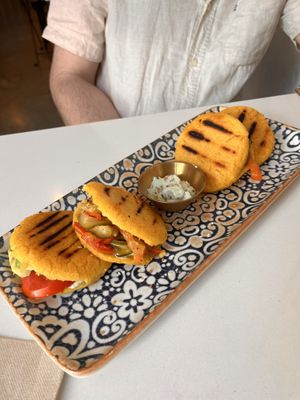 Arepas  at Balino Yoga Café  in Sevilla