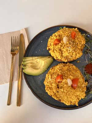 Tofu scramble   at Balino Yoga Café  in Sevilla