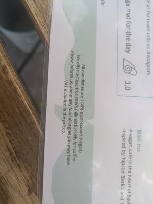 Not vegan at Balino Yoga Café  in Sevilla