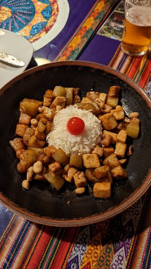 Eggplant dish at PSI in Lisbon