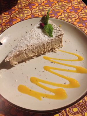 Vegan cheesecake - not that good, wouldn't recommend at PSI in Lisbon