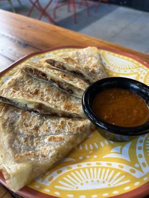 Jackfruit quesadilla half size   at Sugar Taco in Long Beach