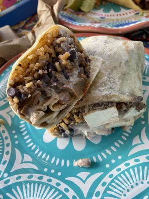 Fish burrito is tofu insidee  at Sugar Taco in Long Beach