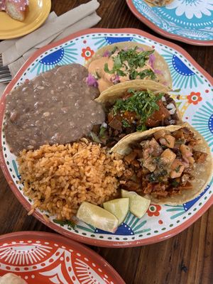 3 tacos plate  at Sugar Taco in Long Beach