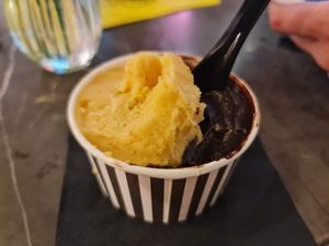 Dark chocolate & Peach at Muzej Sladoleda in Belgrade