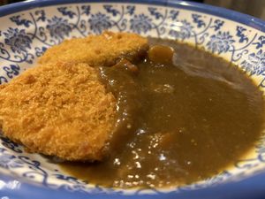 Breaded pumpkin katsu with rice but you can’t see the rice!! It’s there if you care   at T.A.O Street Food in Darlington