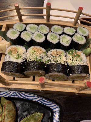 Cucumber maki and futomaki  at T.A.O Street Food in Darlington