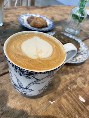 Pistachio latte  at Maman in Washington