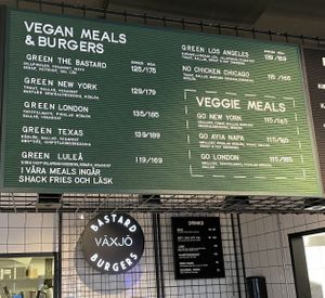 Vegane Auswahl  at Bastard Burgers - Kungsgaten in Vaxjo