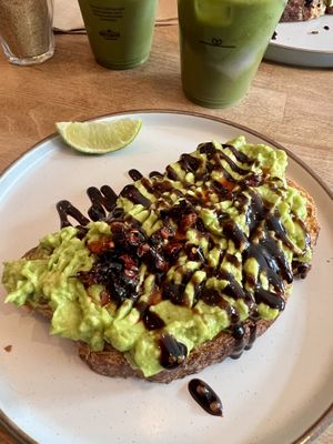 Avocado toast   at One Percent Forest in Liverpool