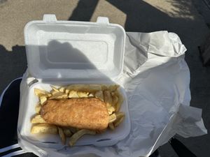   at The Front Fish and Chips in Newbiggin-by-the-sea