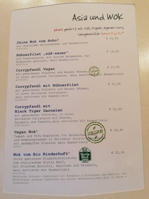 Speisekarte at Anderwald im Uferwald am Faaker See in Faak Am See