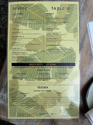 Menu  at Tapizôn in El Segundo