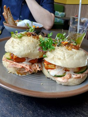 Nicole’s Adobo Bao, vegan option at Arán Artisan Bakery & Bistro in Kilkenny
