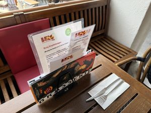 table  at Burg Brasserie in Vaduz