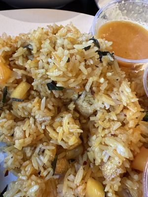 Pineapple fried rice  at Happy Flower Eatery and Boba in Sunnyvale