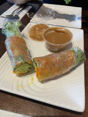 Winter rolls  at Happy Flower Eatery and Boba in Sunnyvale