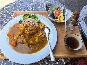 Tempeh japanese style curry from set menu at Starry X Sky Art Vegan Village - Maybe closed in New Taipei City