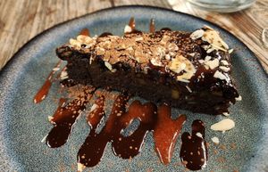 Delicious chocolate cake at Le Grenier de Notre Dame in Paris