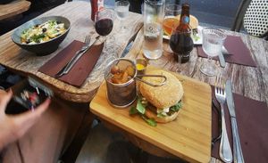 Great, healthy food, good portions 😊 everything is made in house 💚🌱 at Le Grenier de Notre Dame in Paris