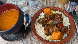 Sweet potato curry  at Le Grenier de Notre Dame in Paris