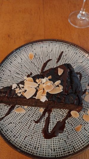 Vegan chocolate avocado cake at Le Grenier de Notre Dame in Paris