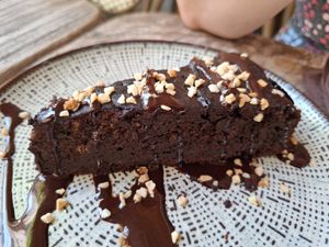 Chocolate cake (vegan) at Le Grenier de Notre Dame in Paris
