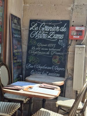 Oldest veg restaurant in France! at Le Grenier de Notre Dame in Paris
