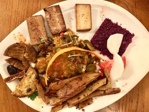 Protein Plate at Le Grenier de Notre Dame in Paris