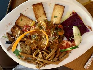 Amazing platter! Great flavors at Le Grenier de Notre Dame in Paris