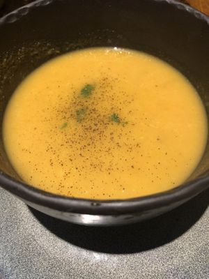 Carrot soup at Le Grenier de Notre Dame in Paris