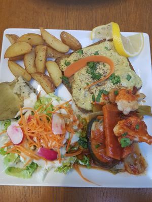 Vegan seitan steak at Le Grenier de Notre Dame in Paris