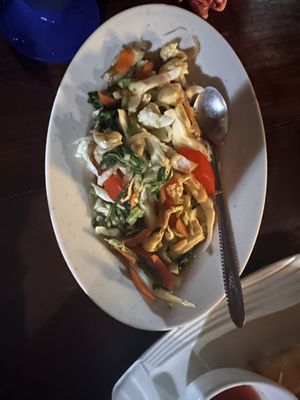 Fried vegetables   at Beach Shack Chalet in Tioman Island
