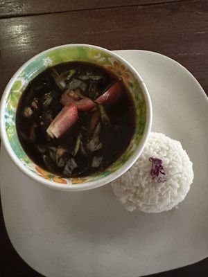 Rice vegetables terriyaki  at Beach Shack Chalet in Tioman Island