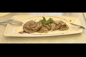 Vegetarian ravioli  at La Mi Casa in Orbetello