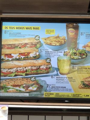 Menu prt 2  at Cafe Pans in Portimao