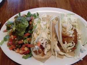 fish tacos at Veggie Grill by Next Level - The Dome in Hollywood